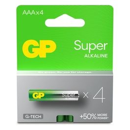 GP Super Alkaline 1.5V AAA Micro LR03 4 Pezzi