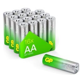 GP Super Alkaline 1.5V AA Mignon LR06 16 Pezzi