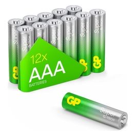 GP Super Alkaline 1.5V AAA Micro LR03 12 Pezzi