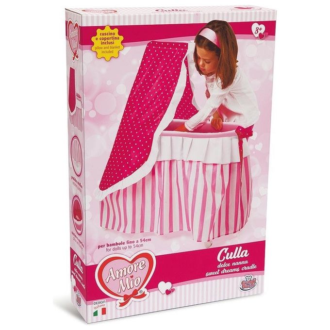 Image of Grandi Giochi Lettino Giocattolo Culla Dolce Nanna Amore Mio