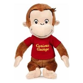 Peluche Curioso come George con T-shirt Rossa
