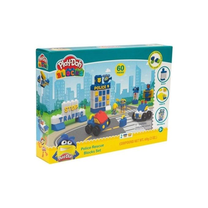 Grandi Giochi Play Doh Blocks Set Stazione di Polizia 60 Pezzi