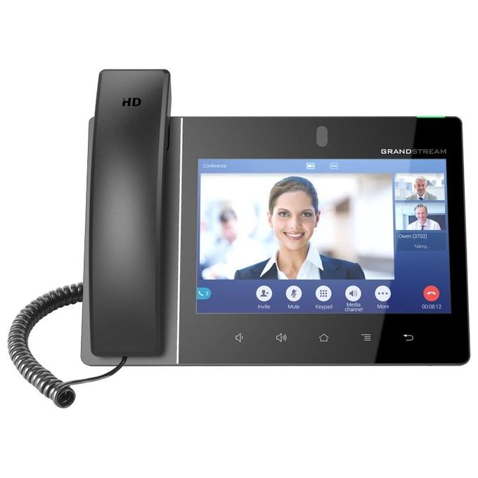 Grandstream Networks GXV3380 Telefono IP Nero Cornetta Cablata IPS 16 Linee Wi-Fi