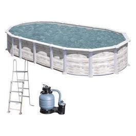 KITPROV738N Piscina Rimovibile con Decorazione Nordica 730x375x132xm