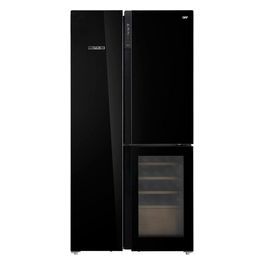 T91 T9183WINBG Frigorifero americano 3 porte con cantinetta 548 Litri Classe E Total No Frost Rumorosità 38dB Twist Ice Maker 1830x911x706 Vetro nero