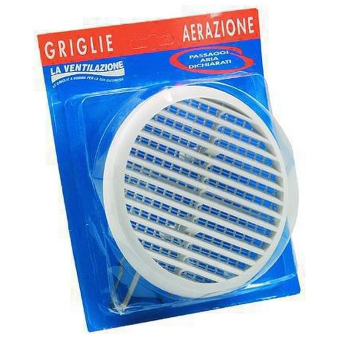 Griglie Aerazione PVC con Rete Tonde Blister Tur100x mm. 40- 80