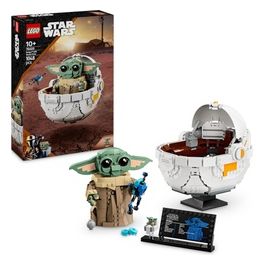 Star Wars 75403 Grogu e Carrozzina con Rana Sorgan e Minifigure di Grogu, Modellino di 'Baby Yoda' Giocattolo, Idea Regalo da Collezione per Bambini e Bambine da 10 Anni Fan serie TV Mandalorian