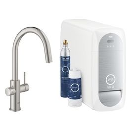 Grohe 31541DC0 Blue Home Rubinetto cucina con doccetta con sistema filtrante acqua super steel