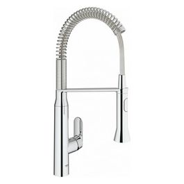 Grohe Miscelatore Moncomando con Doccetta a Doppio Getto per Lavello da Cucina Finitura Cromo Linea k7