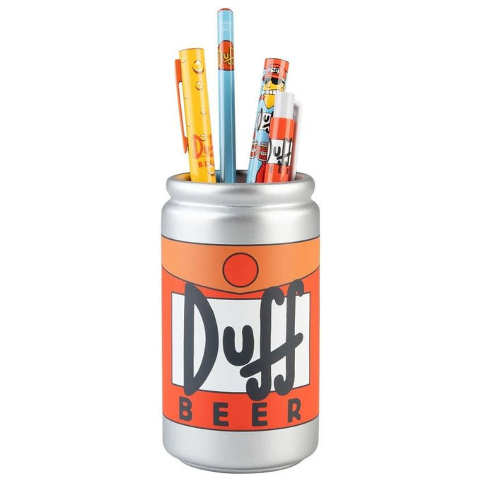 Grupo Erik, Portapenne Simpsons Duff Beer, Set Cancelleria, Resina, 12 cm