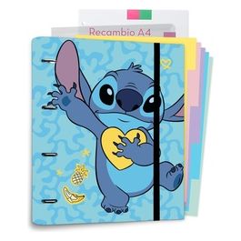 Raccoglitore ad Anelli Premium A4 Lilo e Stitch Tropical
