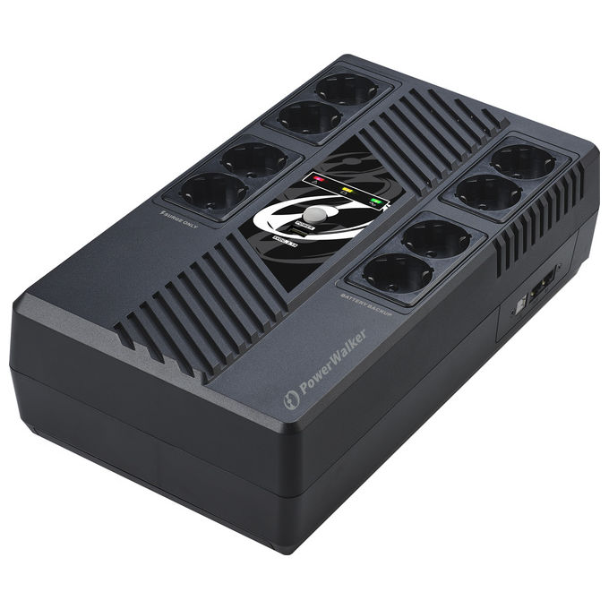 PowerWalker 10121161 VI 800 MS Gruppo di Continuita' A Linea Interattiva 800 VA 480 W 8 Prese Tipo F colore Nero