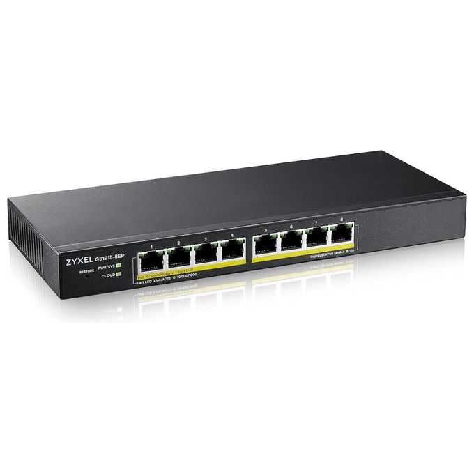 Zyxel GS1915 Series 8-port GbE Smart Managed Switch con gestione avanzata e prestazioni elevate