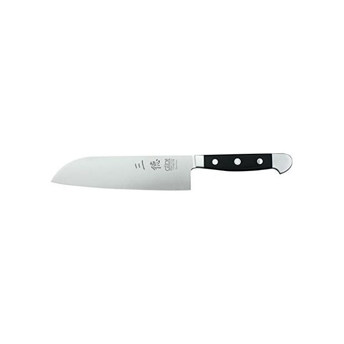 Gude Alpha Coltello da Cucina Santoku 18cm POM Nero 1746/18