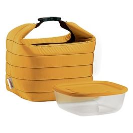 Set Borsa Termica Piccola con Contenitore Salva Freschezza 1400 cc Giallo Ocra
