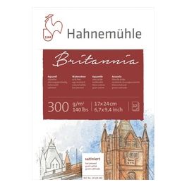 Blocco per Acquerelli 12 Fogli Britannia Satinato 17x24cm 300gr
