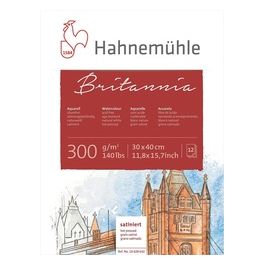 Blocco per Acquerelli 12 Fogli Britannia Satinato 30x40cm 300gr