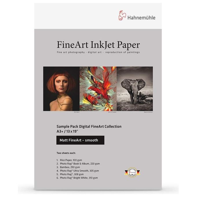 Hahnemuhle Digital FineArt A4 Testpack Carta Matte-Smooth