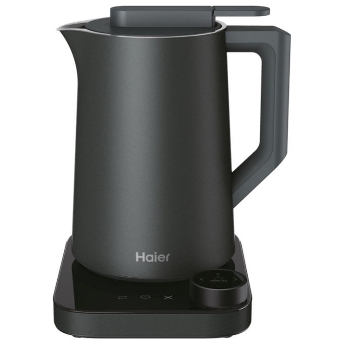 Haier HKE7W 011 Bollitore Elettrico 1,3 L 2200 W 21 Programmi Controllo Temperatura Display LCD colore Grigio