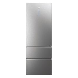 H200W700D675 Frigorifero Combinato 486 Litri No Frost Classe D Platino Acciaio inossidabile