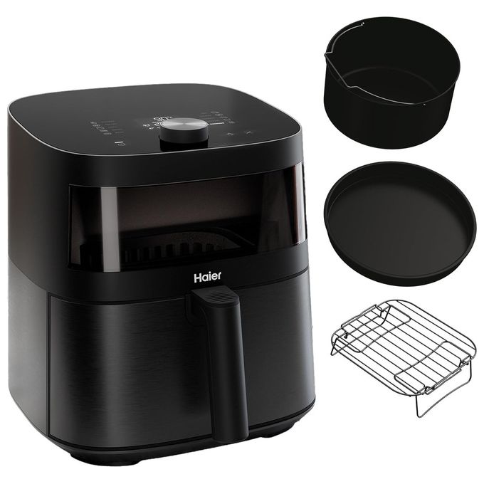 Haier HAF5TWA3 011 I-Master Multi Serie 5 Friggitrice ad Aria 9 in 1 Multifunzione Capacita' 7 Litri Potenza 2000 Watt con Accessori colore Nero