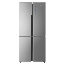 Haier HTF-452DM7 Serie Cube Frigorifero Side by Side Quattro Porte Capacita' 468 Litri Classe energetica F (A++) Total No Frost Humidity Zone Tecnologia antibatterica ABT 190 cm Real Inox