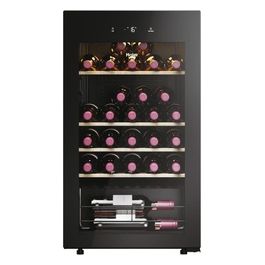 Wine Bank 50 Serie 3 HWS34GGH1 Cantinetta Vino con Compressore Libera Installazione Nero 34 Bottiglie