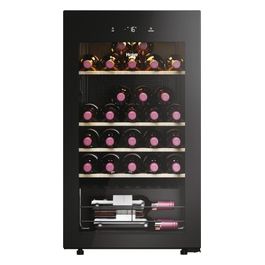 Wine Bank 50 Serie 3 HWS34GGH1 Cantinetta Vino con Compressore Libera Installazione Nero 34 Bottiglie