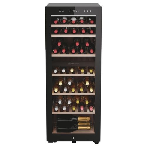Wine Bank 50 Serie 7 HWS77GDAU1 Cantinetta Vino con Compressore Libera Installazione Nero 77 Bottiglie