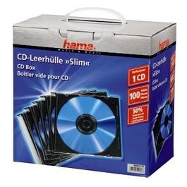 1x100 Custodie Cd Vuote Slimpack Nero