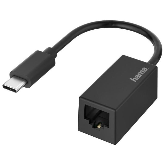 Hama Adattatore di Rete USB Type-C Nero