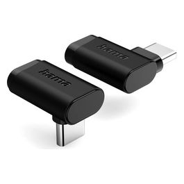 Hama, Adattatore USB-C, 2 Pezzi, 90 Gradi, Nero