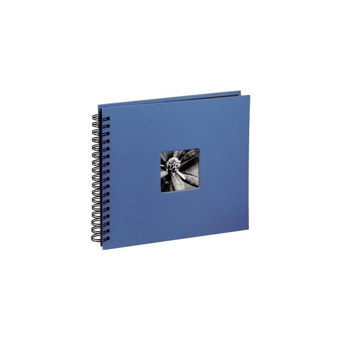 Hama Album Fotografico Fine Art a Spirale Azzurro 28x24cm 50 Pagine Nere