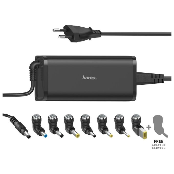 Hama 00200003 Alimentatore Universale Notebook 90W 15V 19V 8 Adattatori colore Nero