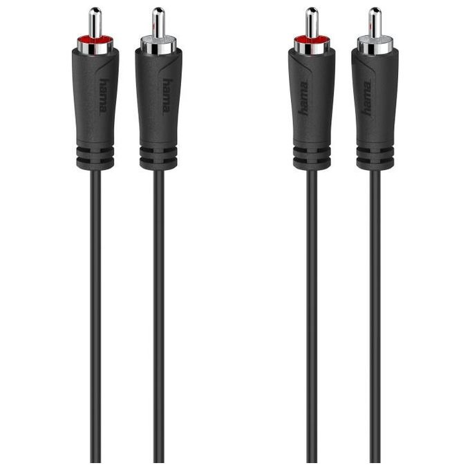 Hama Cavo 2 Rca M-2 Rca M 5mt Nero