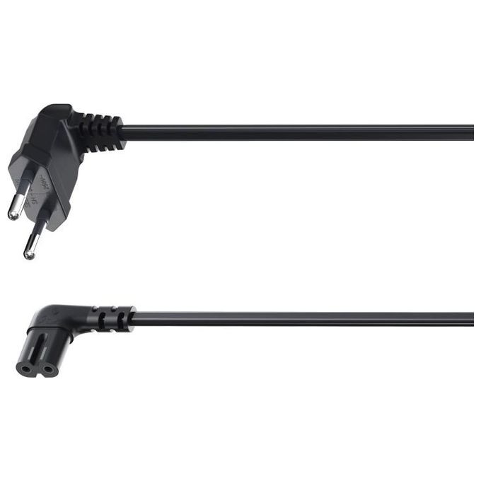 Image of Hama Cavo Alimentazione Spina 10A Presa 2 Poli 90Gradi 3mt