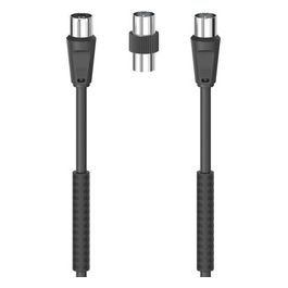 Cavo antenna M/F con Adattatore M/M 85dB Ferrite 3mt Nero