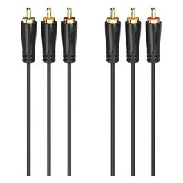 Cavo Audio/Video 3 Rca Plugs 3 Rca Plugs Gold-Plated 1.5mt