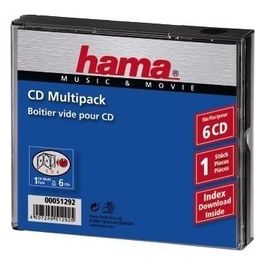 Hama CD-Multipack 6 Dischi Trasparente