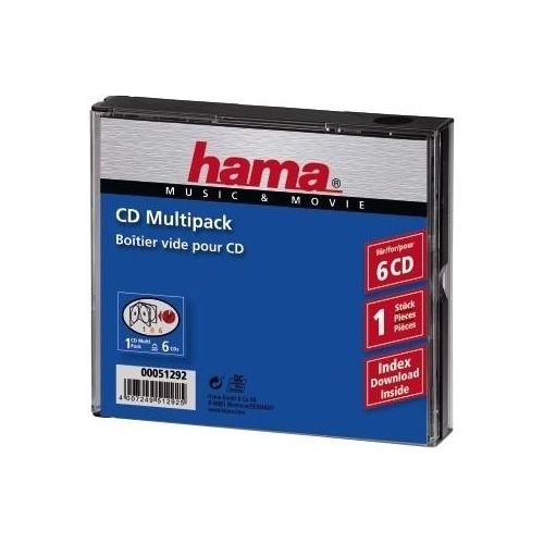 Hama CD-Multipack 6 Dischi Trasparente