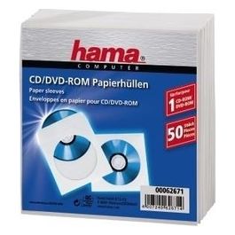Hama CD-ROM Bustine di Carta Bianche 50 Pezzi