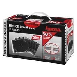 Hama CD Slim Jewel Case 50 Pezzi 1 Disco Trasparente