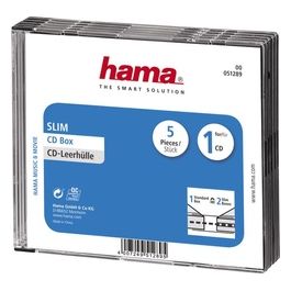 Hama CD Slim Jewel Case 5 pz.