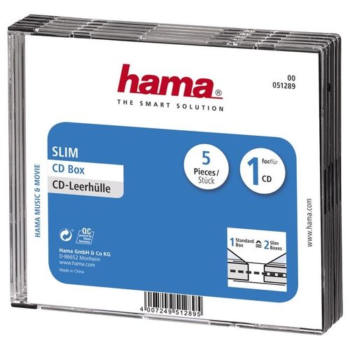 Hama CD Slim Jewel Case 5 pz.