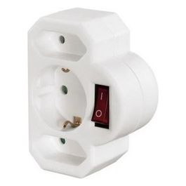 Ciabatta con Interruttore Arcas 3-Fold Bianco