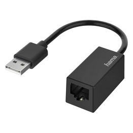 Hama Convertitore USB 2.0 M/8p8c F RJ 45 Fast Ethernet LAN 10/100 Nero