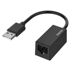 Hama Convertitore USB 2.0 M/8p8c F RJ 45 Fast Ethernet LAN 10/100 Nero