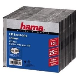 Hama Custodie CD Buote CD-Box-Slim Nero 25 Pezzi