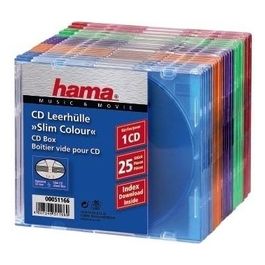 Hama Custodie CD Slim Box Colorato 25 Pezzi