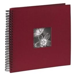 Hama Fine Art Album Fotografico e Portalistino a Spirale Bordeaux 36x32cm 50 Pagine Nere